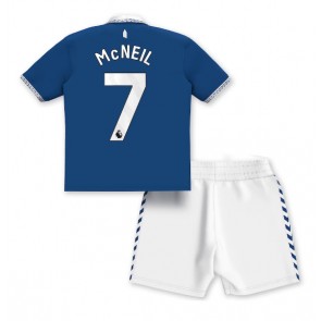 Everton Dwight McNeil #7 kläder Barn 2023-24 Hemmatröja Kortärmad (+ korta byxor)